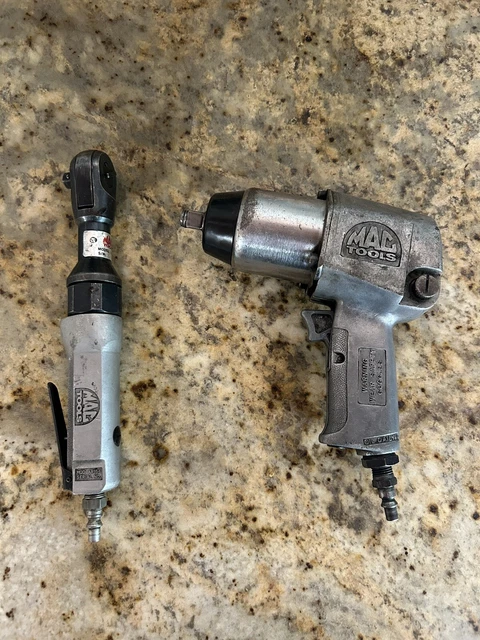 Mac Tools 3/8 drive Air Ratchet & 1/2 drive Air Impact Made In Japan. Good Cond