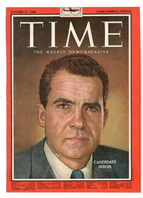 1960 Time Richard Nixon Candidate Et 'Solo Le Cover D'Origine De Encadrer