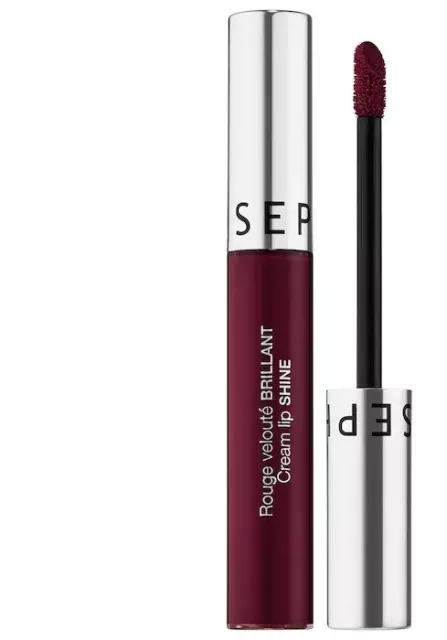 Sephora Cream Lip Shine Liquid Lipstick  11 Dark Plum NEW & SEALED