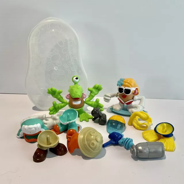 Mr. Potato Head Mini 3” Figures Bulk Lot  Includes Container. Playskool Hasbro
