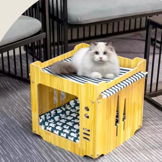 Cat Bed Cube House Hideaway Cats Hammock for Pets Supplies Two Cats