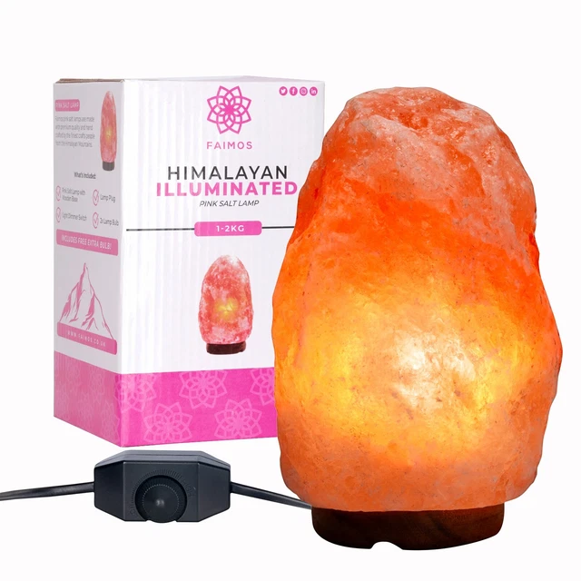 2 X HIMALAYAN SALT LAMP CRYSTAL PINK ROCK SALT LAMP NATURAL 12KG with