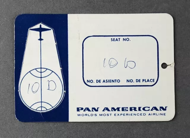 Pan American Kabinengepäck Gepäckanhänger Tasche Etikett Paa Am World Airways
