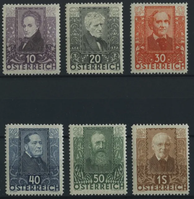 ÖSTERREICH 1918-1938 524-29 *, 1931, Dichter, Falzrest, Prachtsatz