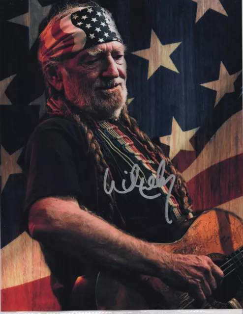 WILLIE NELSON COUNTRY SINGER AUTOGRAPHED SIGNED PHOTO W COA Rock Star Band - BIN