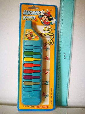 WALT DISNEY MICKEY BAND MOUSE BONTEMPI STRUMENTO KAZOO VINTAGE TOY 