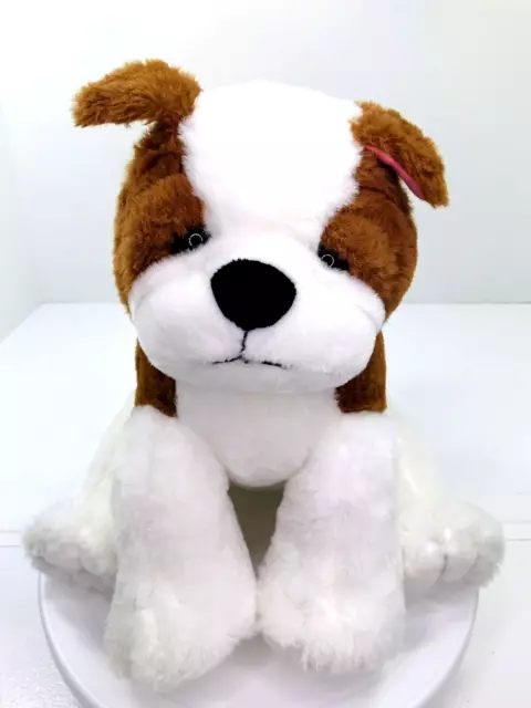 The Bear Factory Brown White English Bulldog 10" Plush Big Feet Stuffed Animal