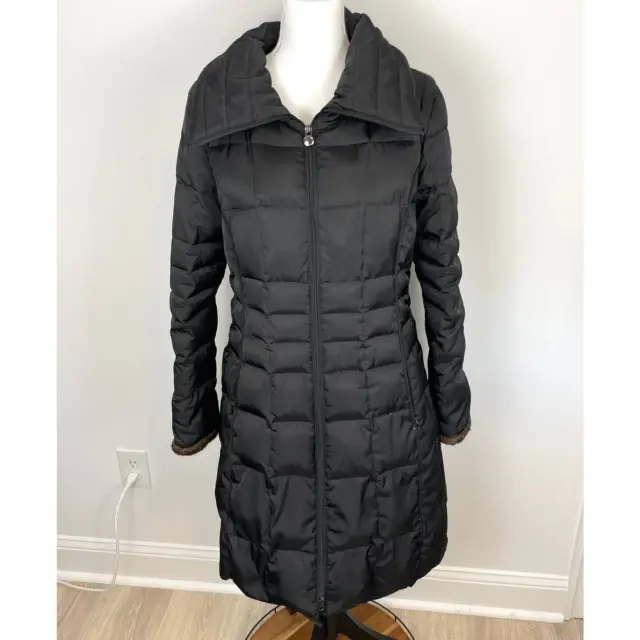 Laundry By Shelli Segal Down Puffer Coat In Black Size Large