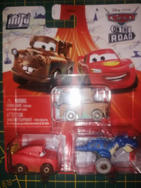 Lot 3 mini voitures cars racer Disney Pixar Mattel en metal neuf news 2023
