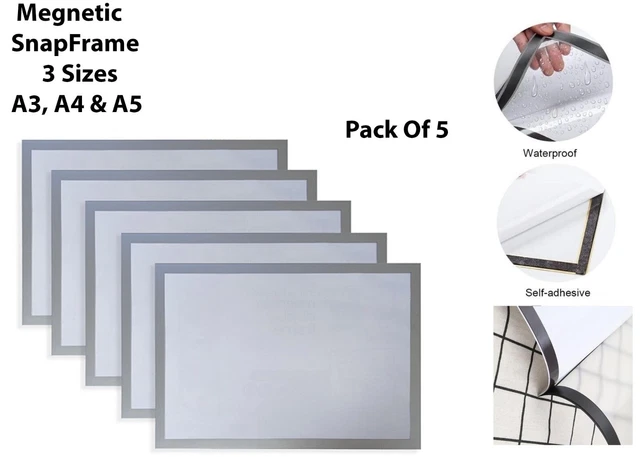 Sticky Display Frame A3/A4/A5 MAGNETIC DISPLAY Frames Self Adhesive Restaurant Picture ...