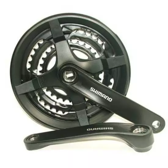 Shimano Alivio FC-TY501 Crankset Tourney 6/7/8 Spd Black 175 mm 48/38/28 CS4