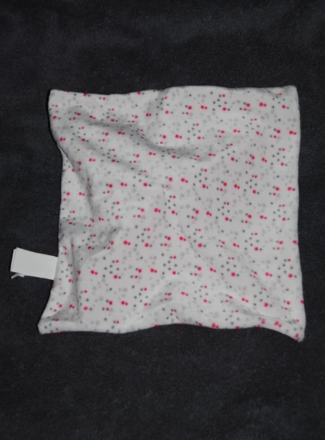Doudou Plat Lapin Rose Blanc Gris Etoiles OBAIBI OKAIDI Souris Rouge  Etat  NEUF 3