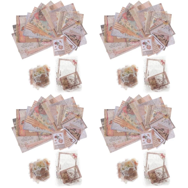 4 Sets von Scrapbooking Supplies Journal DIY Kit Journals Planer Papieraufkleber