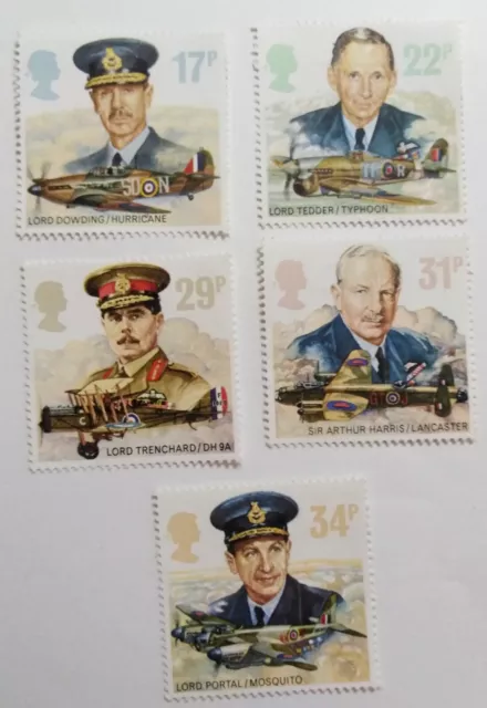 GB 1986 QEII History Of The Royal Air Force Commemorative Postage Stamp Set Of 5