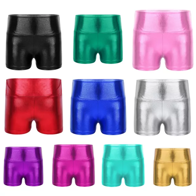 Womens Dance Shorts Widen Waistband Bottoms Bodycon Activewear Sports Costumes 3