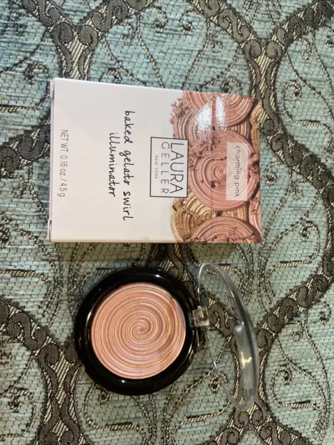 UK NEW Laura Geller Baked Gelato Swirl Illuminator - Charming Pink - 4.5g