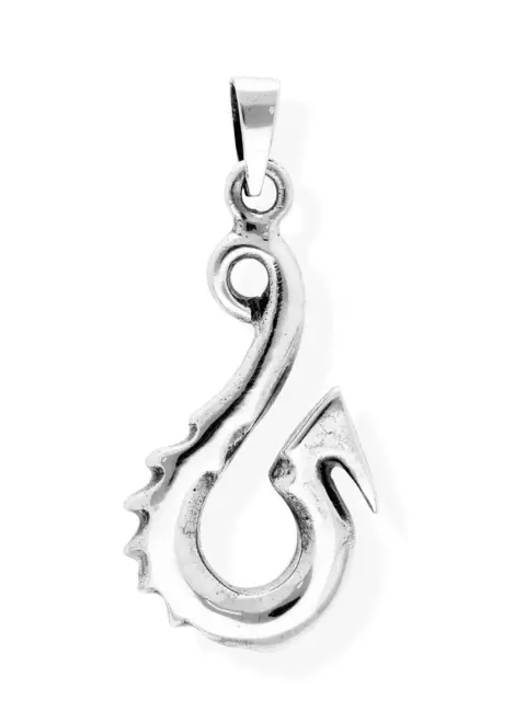 Amulet Chain Pendant Maritime Hei Matau in 925 Silver 37010