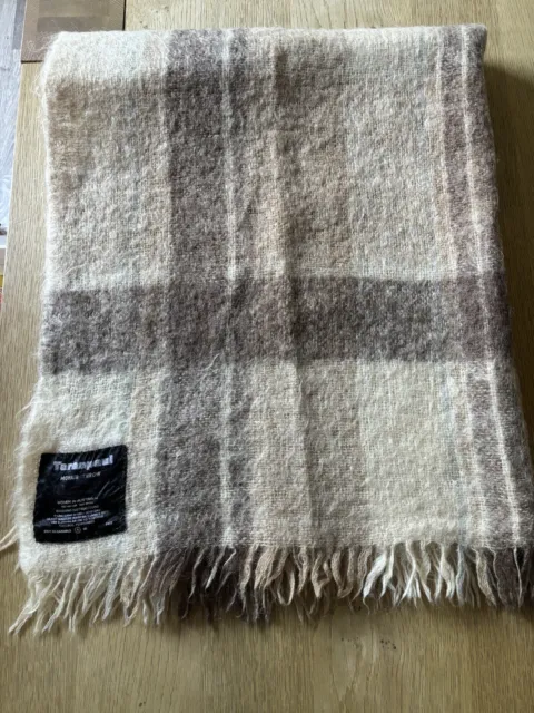 Vintage Taranpaul Onkaparinga 70% Mohair 30% Wool Brown Throw Blanket Australia