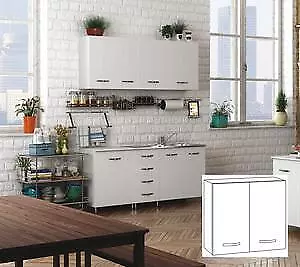 Kit Cucina Pensile 2 Ante Cm. 80X30X72H Bianco