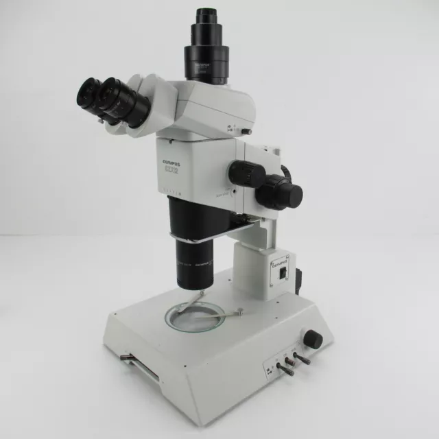 Olympus Szx12 Stereo Zoom Microscope W/ 1.2X Apo Objective & Bf/Df Light Stand Olympus Szx12 Stereo Zoom Microscope W/ 1.2X Apo Objective & Bf/Df Light Stand