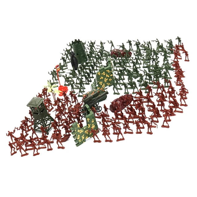 238 Stück Plastik Soldat 4cm Armee Figuren Spielset für Armee Sand Szene