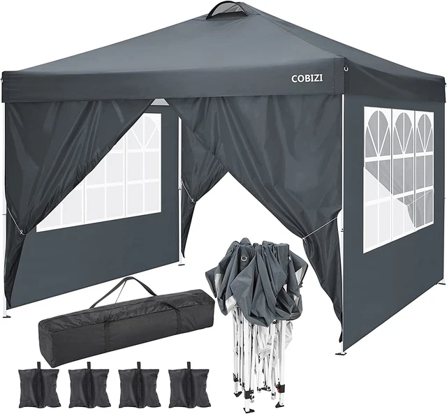 Pavillon 3x3m/3.3x3.3m Faltpavillon Wasserdicht Popup Garten Partyzelt Festzelt 6