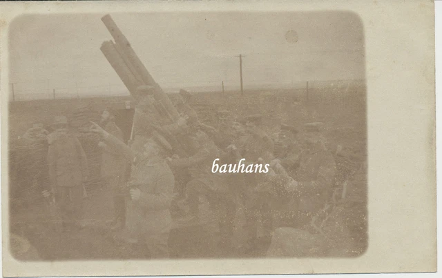 Foto /AK Schützengraben/Geschütz -Soldaten Belgien ?  (126)