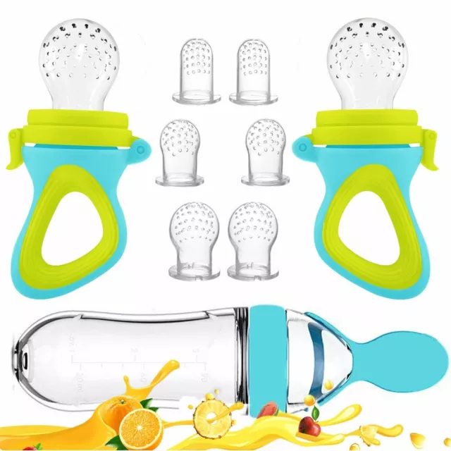 Baby Food Feeder, Fresh Food - 2 Pack Fruit Feeder Pacifier, 6 Different...