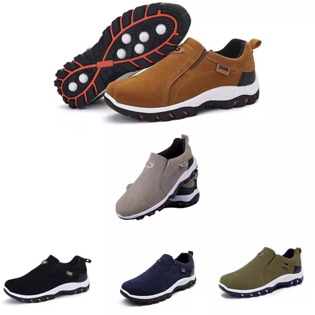 Mens Slip on Sport Shoes Outdoor Loafers Walking Sneakers Casual Hiking Trainers 3