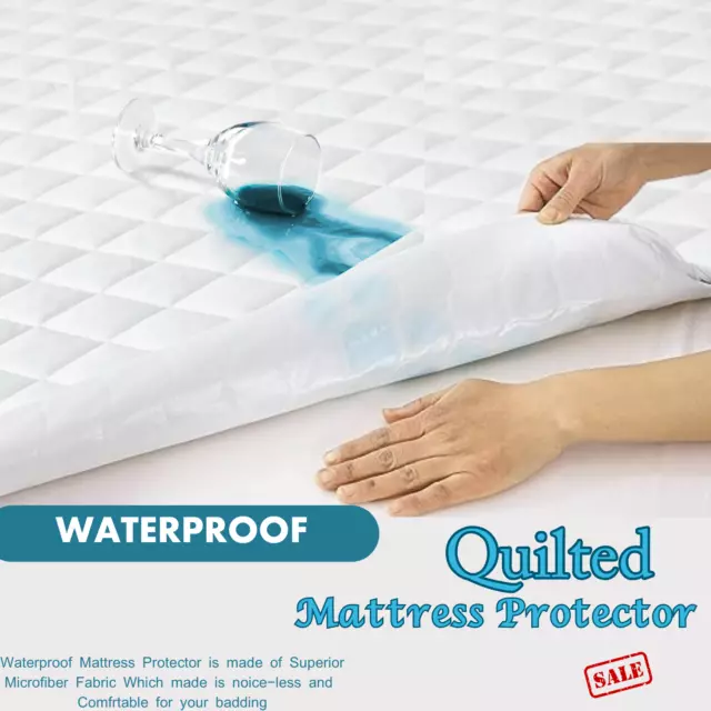 Best Quality Deep Quilted Waterproof Matress Mattress Protector Fitted Bed Cover