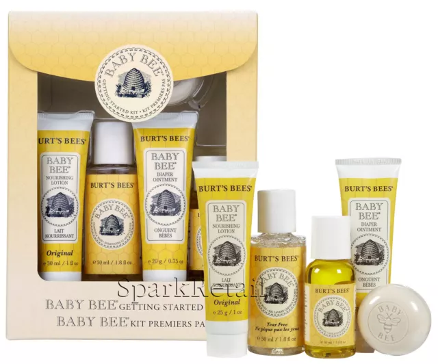 Burt's Bees Baby Bee GETTING STARTED KIT: 5 Organic Skincare Products For Babies