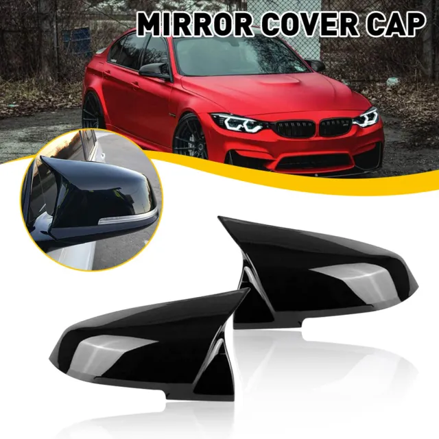 2PC For BMW F20 F21 F22 F30 F31 F32 F36 X1 E84 Gloss Black Wing Mirror Cover Cap