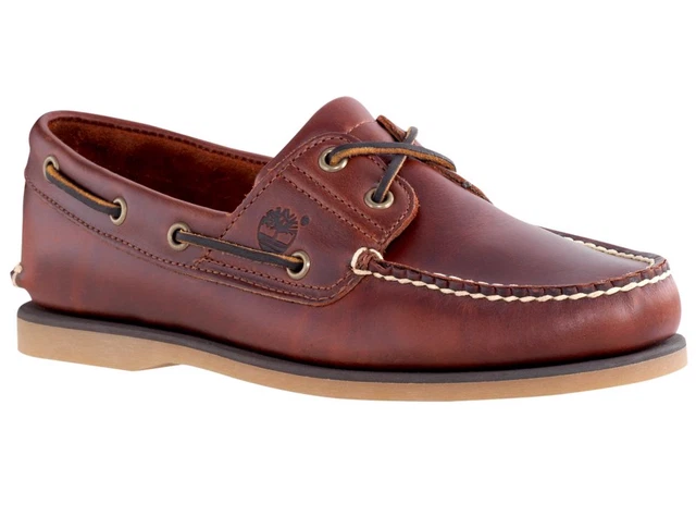 TIMBERLAND MEN S CLASSIC 2 Eye Root Beer Shoe Brown Full Grain
