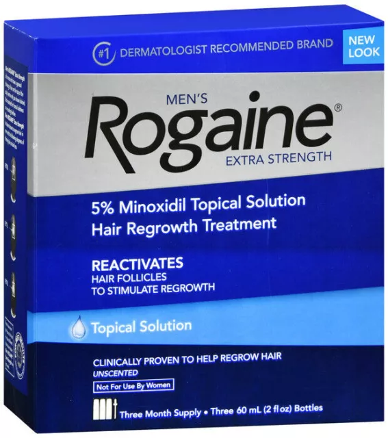 Men's ROGAINE 5% Minoxidil Lösung Extra Strength 3 Monatsvorrat 60ml 2