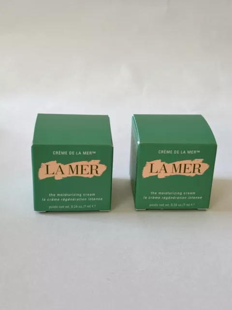 2 x Creme de La Mer Moisturizing Cream 0.24oz/7 ml " NIB "