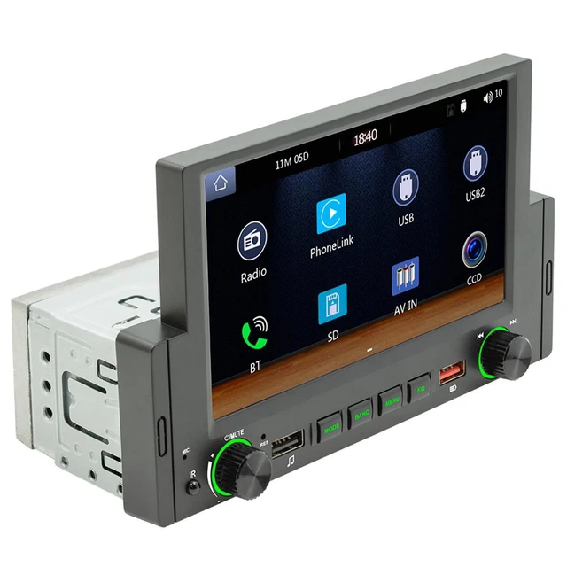 Car Radio For Apple Carplay Android Auto Single Din Stereo Audio Bluetooth USB