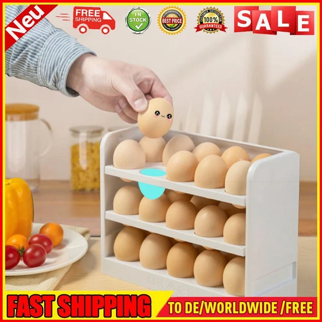 Scatola portaoggetti 30 uova domestica frigorifero portaoggetti uovo contenitore cucina