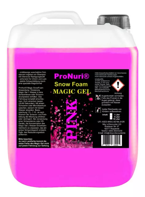 10 L PN Snow Foam Pink Gel Snowfoam Aktivschaum Vorwäsche Shampoo Autowäsche