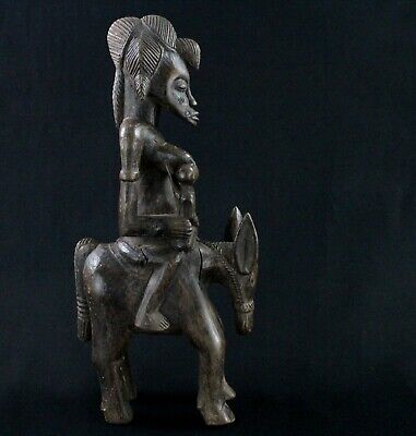 Art African - Statue Fertility Rider Senoufo Maternity Twins - 41 CMS