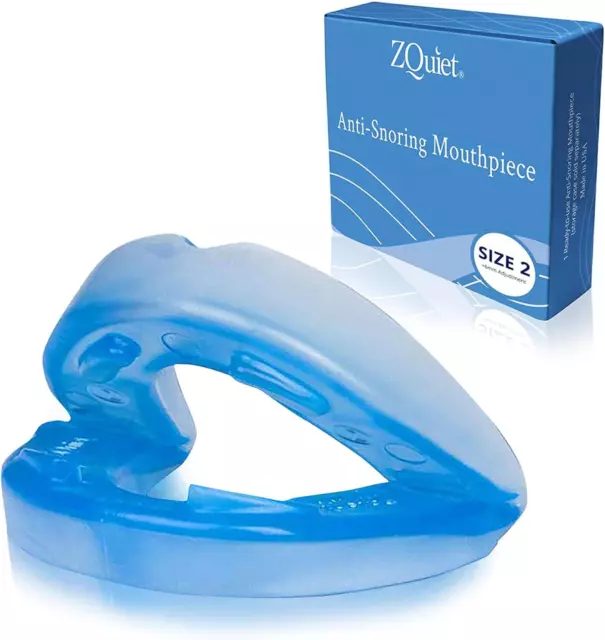 Zquiet, Anti-Snoring Mouthpiece, Comfort Size #2, Single Refill, Blue Made in US