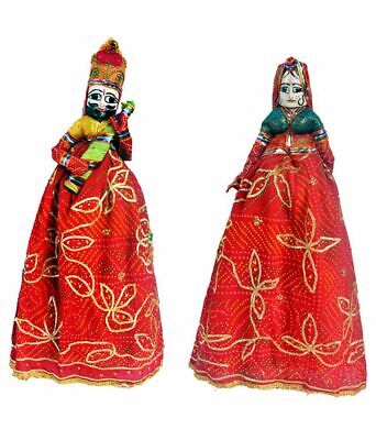 Traditional 1 pair of String Puppet; includes 1 male and 1 female puppet RED