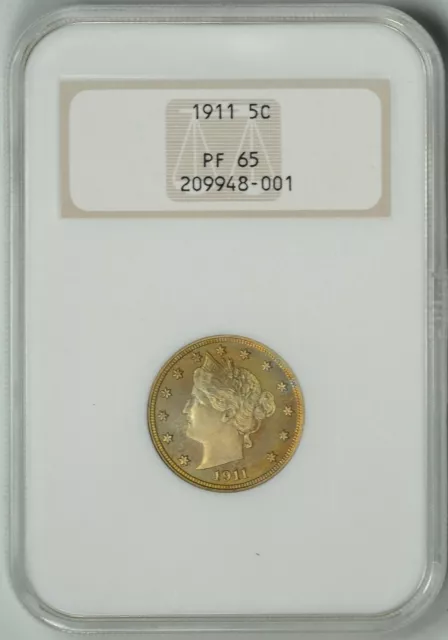 1911  LIBERTY V  NICKEL  NGC  PF65  *  PROOF  *  Old Fatty Holder  * #209948-001