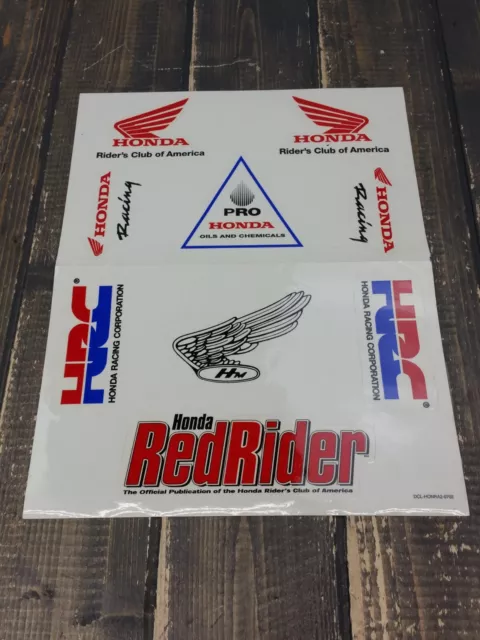 HONDA Racing Pro HRC Rider's Club of America RedRider Universal Sticker Sheet