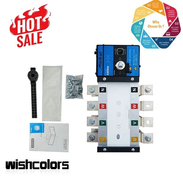 AC220V 4POLES ATS Change Over Switch Automatic Transfer Switch in