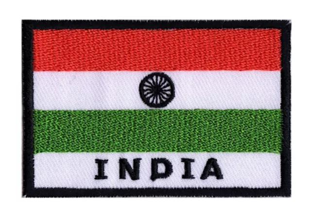 Patch écusson patche transfert badge drapeau Indien INDE 70 x 45 mm coudre