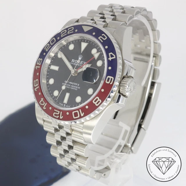Rolex GMT-Master II Pepsi 40mm 126710 Fullset Stahl Uhr Unpolished xxyy