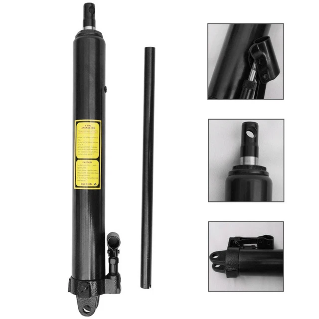 Stark USA 8 Ton Long Hydraulic Ram With Clevis Base Jack Hoist Manual