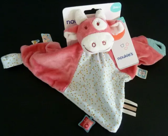 *. DOUDOU PLAT NOUKIE'S VACHE TIDOU LOLA play to grow ROSE BLEU OR BALLON - NEUF