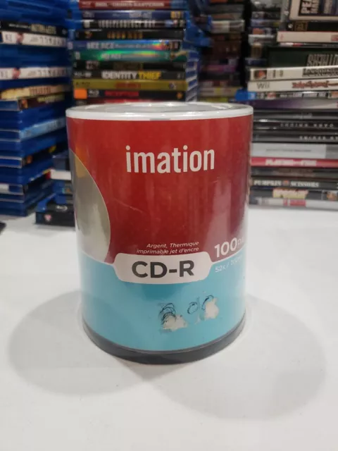 imation CD-R Discs, 700mb/80min, 52x, Spindle, Branded, Silver, 100 paq 🇺🇸