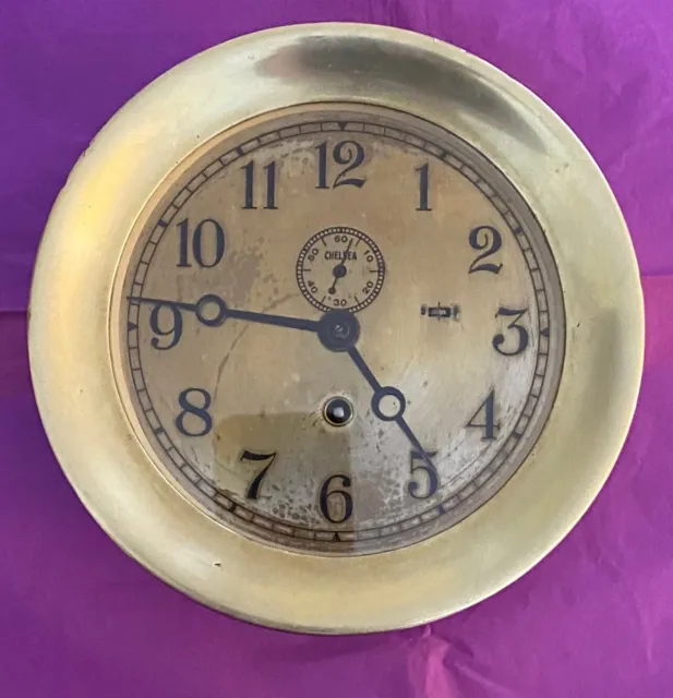 1950 Chelsea Brass Marine Clock A Piece Of History